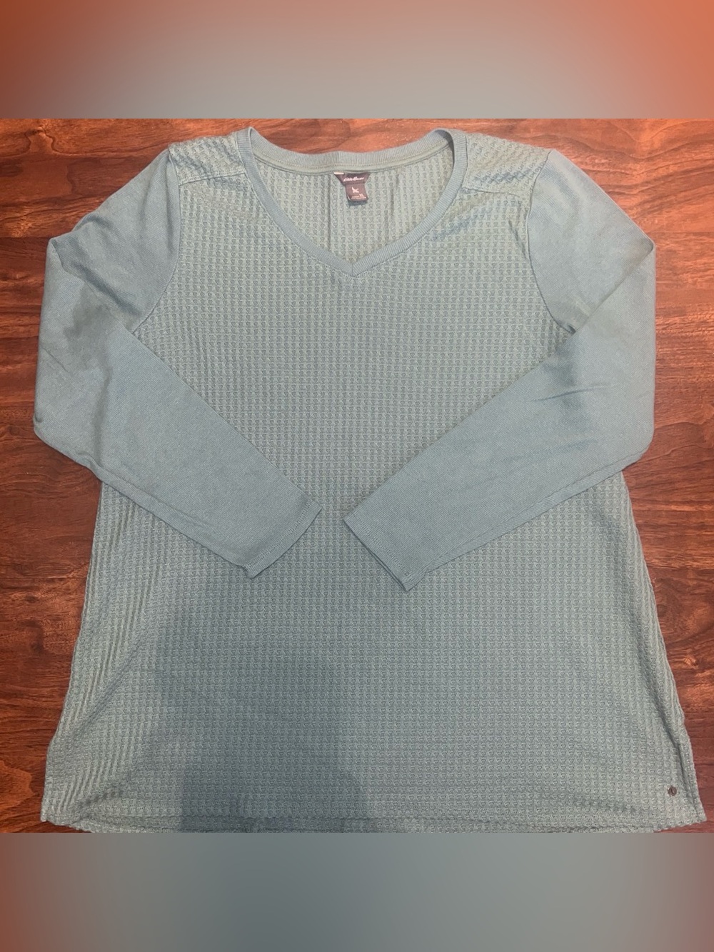 Eddie Bauer V-Neck Long Sleeve Top